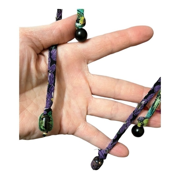 Vintage unique CAROL Little asymmetric multi print ruffle and beaded top. Size 4 - Picture 12 of 14